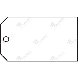 Blank white Mat'L Cont. Tag