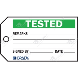 Tested Mat'L Cont. Tag