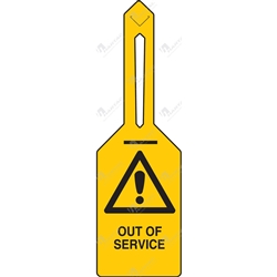 Out of Service Yellow Tie-Out Self Locking Tags