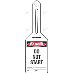 Danger Do Not Start Self Locking Tags