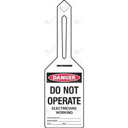 Danger Do Not Operate ElecTric Self Locking Tags