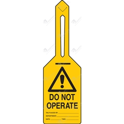 Caution: Do Not Operate Self Locking Tags