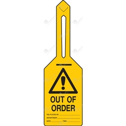 Caution: Out Of Order Self Locking Tags