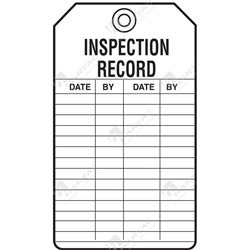Inspection Record Tags Equipment Servicing Tags