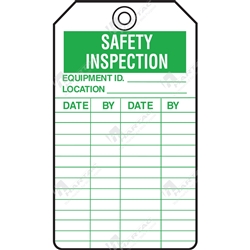 Safety Inspection Tags Equipment Servicing Tags