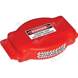 Adjustable Gate Valve Lockout Red (25-165mm)
