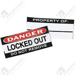 Brady Brass Safety Padlock "Danger Locked Out" Label Pk6