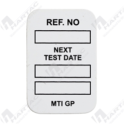Microtag White Electrical Inspection Inserts- Next Test Date pk100