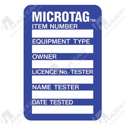 Microtag Blue Shows Test Date (pk100)