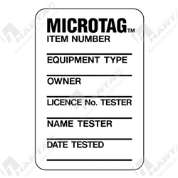 Microtag White Shows Test Date (pk100)
