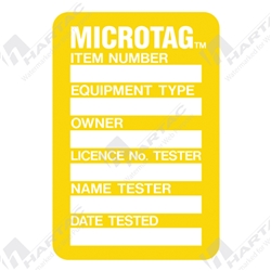 Microtag Yellow  Shows Test Date (pk100)