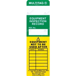Spare Multitag Status Inserts (pkt of 50) Green