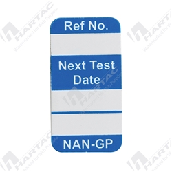 Nanotag “Next Test Date” Insert - Blue Pk of 100