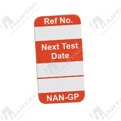 Nanotag “Next Test Date” Insert - Orange Pk of 100