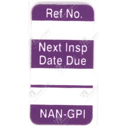 Nanotag Next Test Date Insert - Purple Pk of 100 *DISCONTINUING*