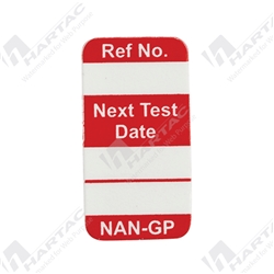 Nanotag “Next Test Date” Insert - Red Pk of 100