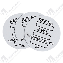 Universal Tag Safe Working Load Insert - White Pk of 20