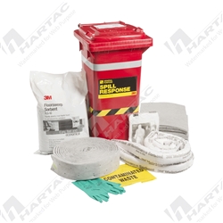 3M MSRK-130 General Purpose Absorbent Spill Kit Wheelie Bin 130L