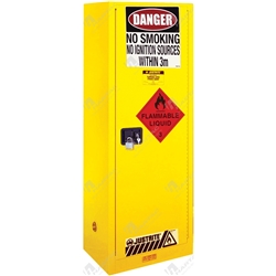 Flammable Storage Cabinet Slim Line Styled 3 Shelves 1 Door 170L Capacity 670W*1760H*465D