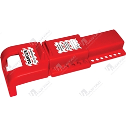 Red Universal Butterfly Valve Lockout 1 5/8" Handle Width