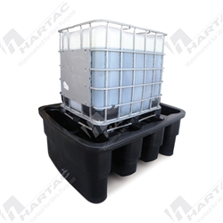 Single IBC Bulkie Box Bund Polyethylene 1900L*1500W*750H (Oil/Acid/Chemical) 1150L Sump
