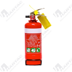 Powder Fire Extinguisher 1kg Class ABE Paper, Wood, Fabric, Flam Liquid, Gas & Elect Fires
