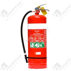 Powder Fire Extinguisher 9kg Class ABE Paper, Wood, Fabric, Flam Liquid, Gas & Elect Fires