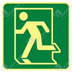 150*150 Gen Metal Lum Running Man Picto Luminous on Green