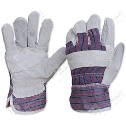 Candy Stripe Leather/Cotton Gloves (pack 12 pairs) One Size Fits All