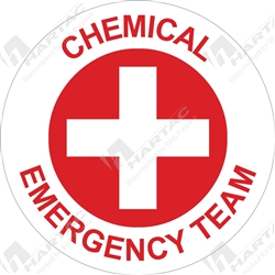 50D Helmet S/A Non-Ref Chemical Emergency Team Red on White