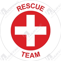 50D Helmet S/A Non-Ref Rescue Team Red on White