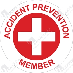 50D Helmet S/A Non-Ref Accident Prevention Member Red on White