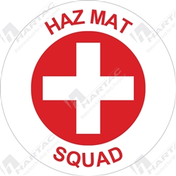 50D Helmet S/A Non-Ref Haz Mat Squad Red on White