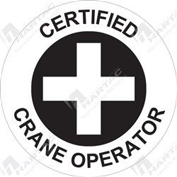 50D Helmet S/A Non-Ref Certified Crane Operator Black on White