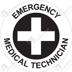 50D Helmet S/A Non-Ref Emergency Medical Technician Black on White