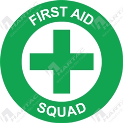 50D Helmet S/A Non-Ref First Aid Squad Green on White