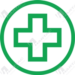 50D Helmet S/A Non-Ref First Aid Picto Green on White