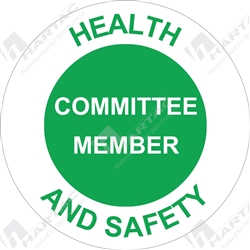 50D Helmet S/A Non-Ref Health And Safety Committee Member Green on White