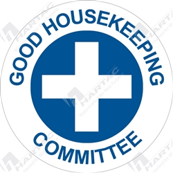 50D Helmet S/A Non-Ref Good Housekeeping Committee Blue on White