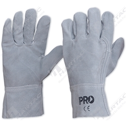 Grey Leather Gloves Heavy Duty (pack 12 pairs) One Size Fits All