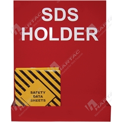 600*750*100 Red Acrylic SDS Holder (No Files) white text SDS HOLDER