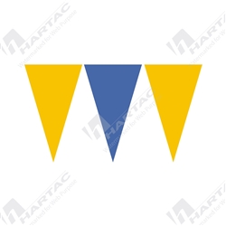 30mtr Roll Blue & Yellow Alternating Bunting Flags (MOQ 10)