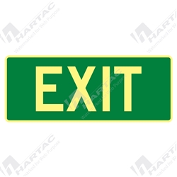 250*150 Metal Lum EXIT Luminous on Green