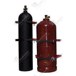 Galvanised Bottlechock Red Fit 1xD/E/G Size Oxygen & 1xG Size Acetylene/Propane Cylinder