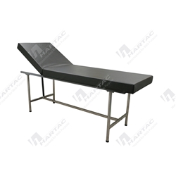 Examination Table w/ SS Frame Leather Upholstered Couch Adjustable Head Section