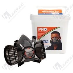 Chemical Kit Assembled Half Mask with ABEK1 Catridges in Reusable Bucket *DISCONTINUED*