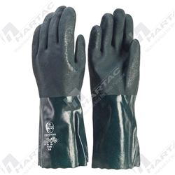 Frontier Glove PVC Green 35cm Double Dip Size L (Pk of 12 Pairs)