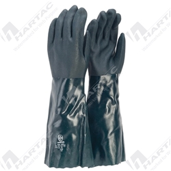 Frontier Glove PVC Green 45cm Double Dip Size L (Pk of 12 Pairs)