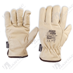 Riggamate Lined Glove Pig Grain Leather avail w/ Header Card HCPGL41TL Pk12