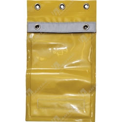 Yellow A4 PVC Permit Document Holder with Eyelets and Clear Front